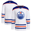 Edmonton Oilers Adidas Away - Primegreen Authentic Pro Blank Jersey - White - Pro League Sports Collectibles Inc.