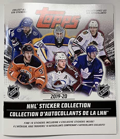 2019-20 Topps NHL Hockey Sticker Collection 50ct Box with Album