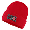 Canada Soccer National Team Wordmark Nike Cuffed Beanie Knit Toque - Red - Pro League Sports Collectibles Inc.