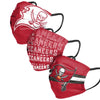 Tampa Bay Buccaneers Match Day FOCO NFL Face Mask Covers Adult 3 Pack - Pro League Sports Collectibles Inc.