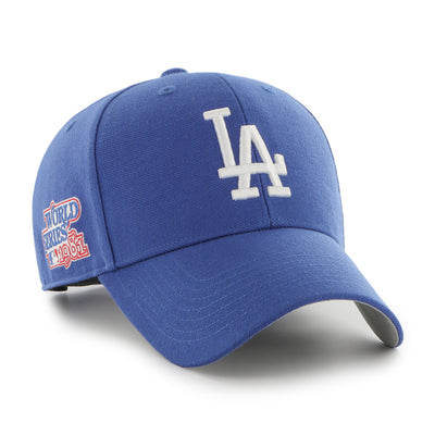 Los Angeles Dodgers 1981 World Series Patch 47 Brand MVP Snapback Hat - Pro League Sports Collectibles Inc.