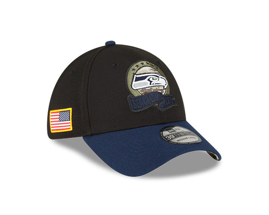 Seattle Seahawks New Era 2022 Salute To Service - 39THIRTY Flex Hat - Pro League Sports Collectibles Inc.