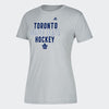 Women’s Toronto Maple Leafs Adidas Grey Perforated Logo T-Shirt - Pro League Sports Collectibles Inc.