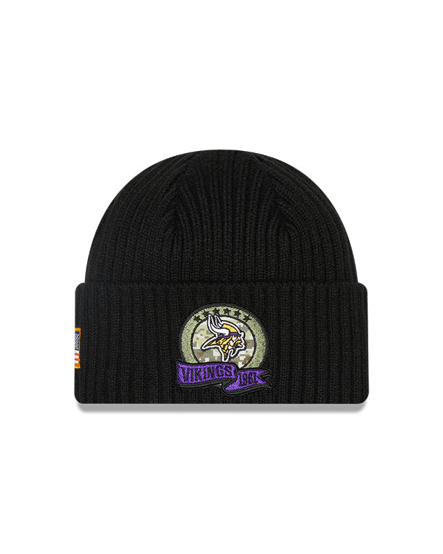 Minnesota Vikings New Era Salute To Service 2022 Sport Cuffed Knit Hat - Pro League Sports Collectibles Inc.