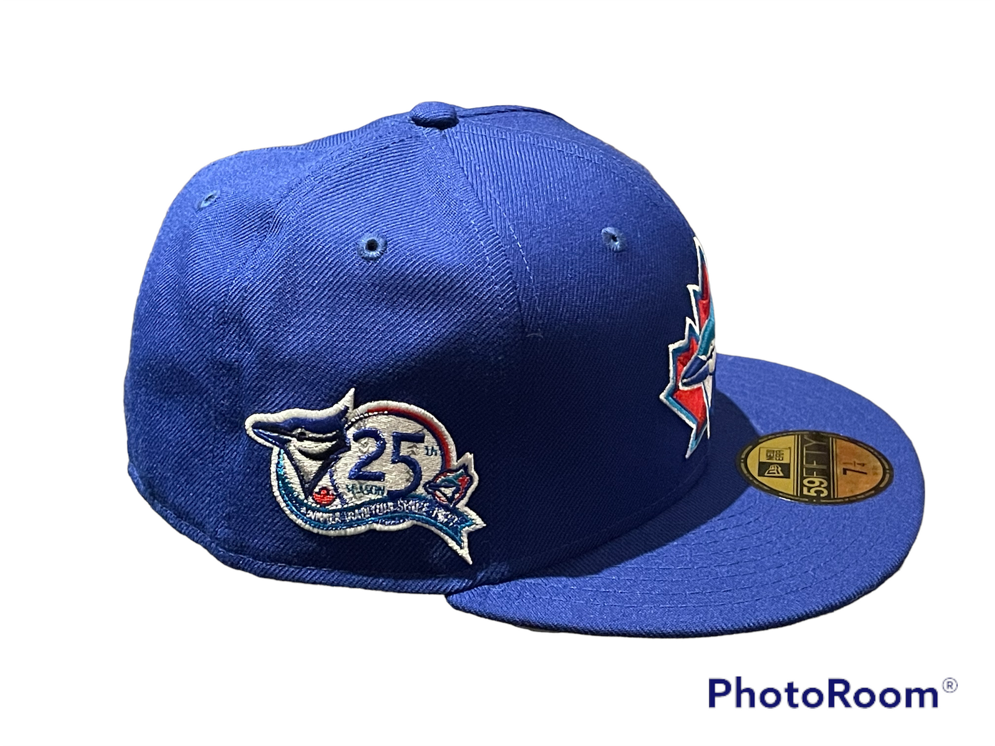 Toronto Blue Jays 25th Season Authentic Cooperstown Collection 59FIFTY Fitted Hat- Blue - Pro League Sports Collectibles Inc.