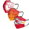 Kansas City Chiefs Match Day FOCO NFL Face Mask Covers Adult 3 Pack - Pro League Sports Collectibles Inc.