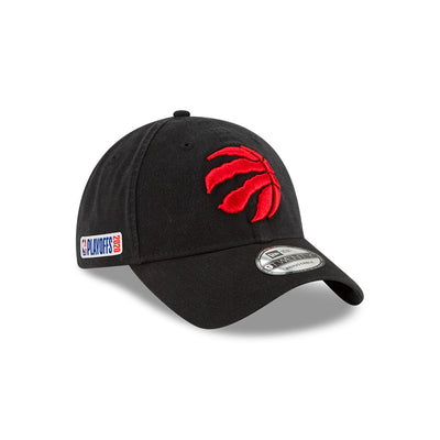 Toronto Raptors Black NBA Playoffs 2020 Patch 9Twenty New Era Buckle Back Hat - Pro League Sports Collectibles Inc.