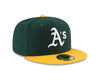 Oakland A's New Era Green/Yellow Authentic Collection On-Field Home 59FIFTY Fitted Hat - Pro League Sports Collectibles Inc.