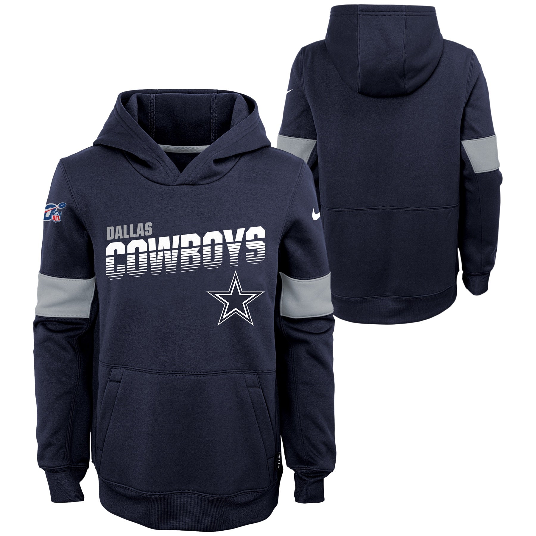 Youth Dallas Cowboys Navy Team Logo Pullover Hoodie