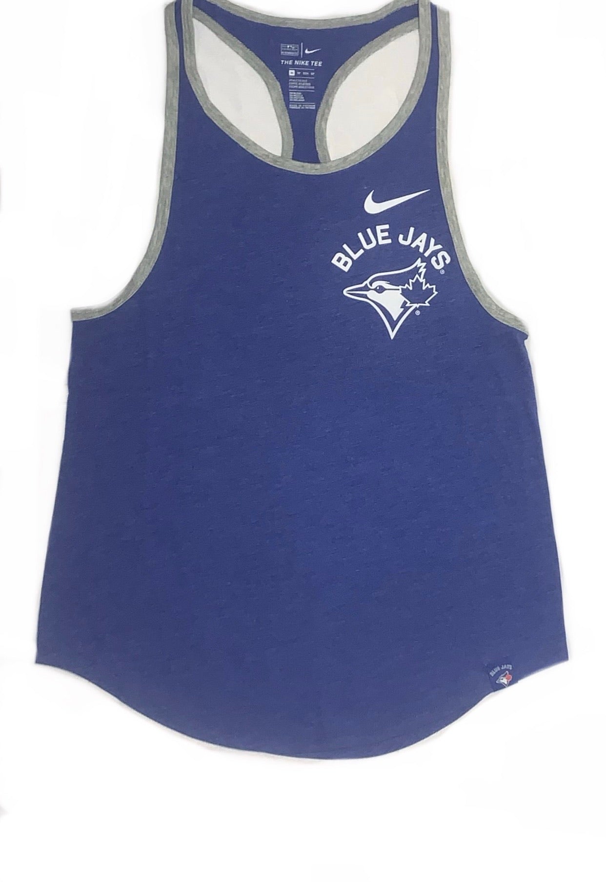 Women’s Toronto Blue Jays Nike Tri-Blend Racer Blue Tank Top - Pro League Sports Collectibles Inc.