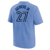 Child Toronto Blue Jays Guerrero Jr. #27 Nike Powder Blue Horizon Name & Number T-Shirt - Pro League Sports Collectibles Inc.