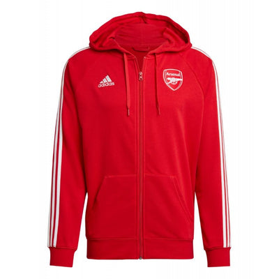 Arsenal FC Adidas 3 Stripe DNA Full Zip Up Hoodie - Pro League Sports Collectibles Inc.