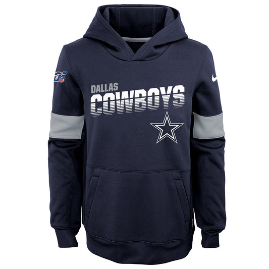 Youth Nike Navy Dallas Cowboys On-Field Performance - Pullover Hoodie - Pro League Sports Collectibles Inc.