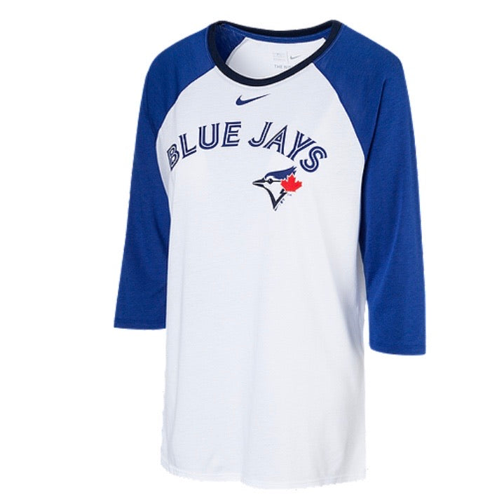 Toronto Blue Jays Ladies ¾ Sleeves T-Shirt w/ button – 6ix Sports