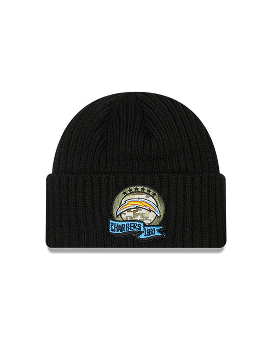 Los Angeles Chargers New Era Salute To Service 2022 Sport Cuffed Knit Hat - Pro League Sports Collectibles Inc.