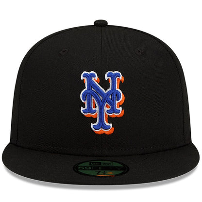 New York Mets New Era Black Alternate Authentic Collection On-Field 59FIFTY Fitted Hat - Pro League Sports Collectibles Inc.