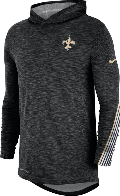New Orleans Saints Nike Sideline Line of Scrimmage Performance - Long Sleeve Hoodie T-Shirt - Pro League Sports Collectibles Inc.