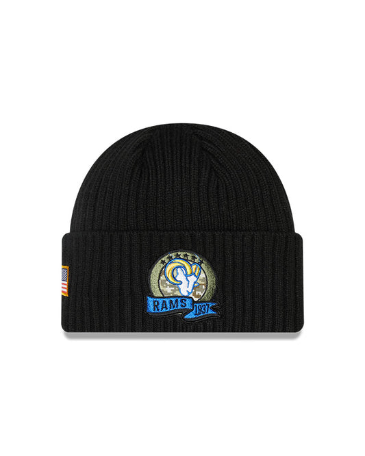 Los Angeles Rams New Era Salute To Service 2022 Sport Cuffed Knit Hat - Pro League Sports Collectibles Inc.