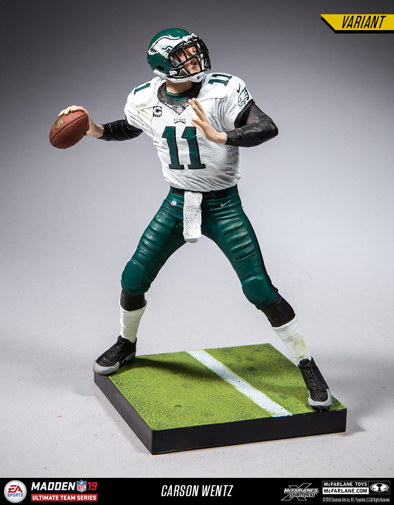 2019 NFL Madden Ultimate Gold Team Philadelphia Eagles Carson Wentz Variant Figure - Pro League Sports Collectibles Inc.