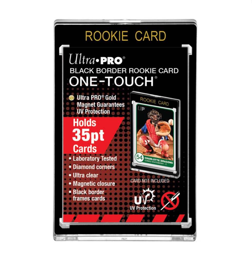 Ultra Pro UV One-Touch ROOKIE Black Border Magnetic Holder 35pt - Pro League Sports Collectibles Inc.