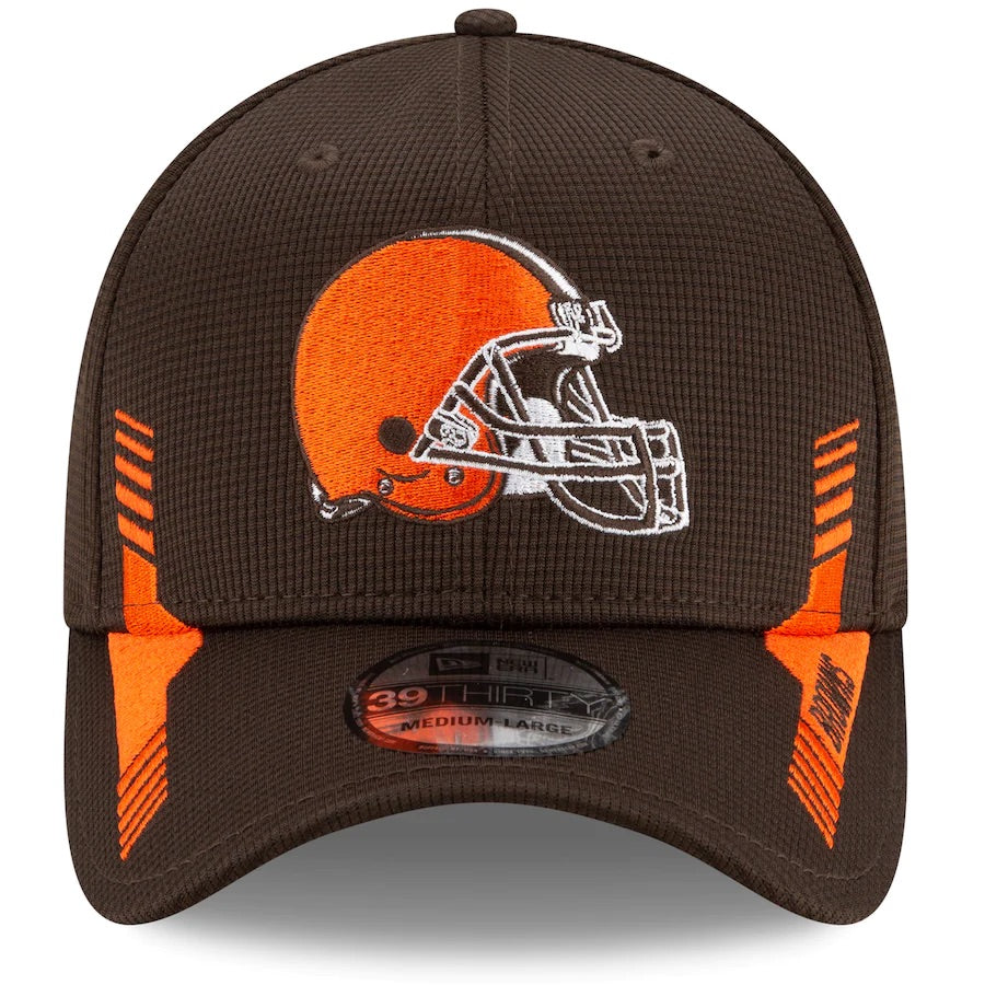 Cleveland Browns 2021 New Era NFL Sideline Home Brown 39THIRTY Flex Hat - Pro League Sports Collectibles Inc.