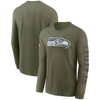 Seattle Seahawks Nike 2022 Salute To Service - Team Logo Long Sleeve T-Shirt - Olive - Pro League Sports Collectibles Inc.