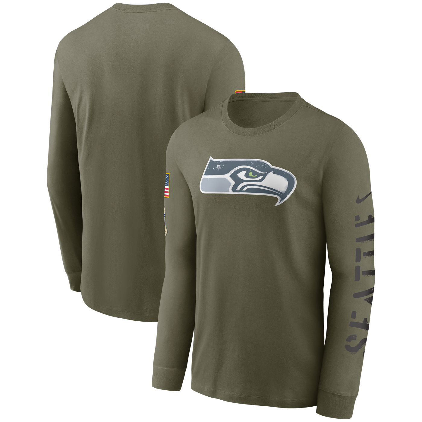 Men's Seattle Seahawks Vivid '47 Brand Black Fan T-Shirt