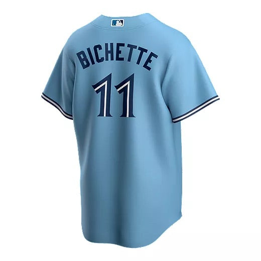Toronto Blue Jays Bo Bichette #11 SCREENED ON SEWN Nike Powder Blue Ho -  Pro League Sports Collectibles Inc.