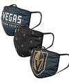 Vegas Golden Knights FOCO NHL Face Mask Covers Adult 3 Pack - Pro League Sports Collectibles Inc.