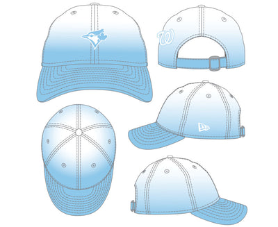 Women's Toronto Blue Jays Light Blue Ombre 9Twenty Adjustable New Era Hat - Pro League Sports Collectibles Inc.