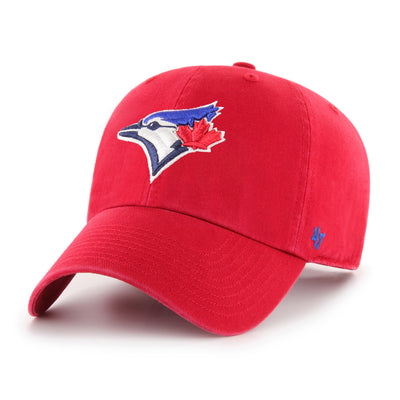 Toronto Blue Jays Red 47 Brand Clean Up Hat - Pro League Sports Collectibles Inc.