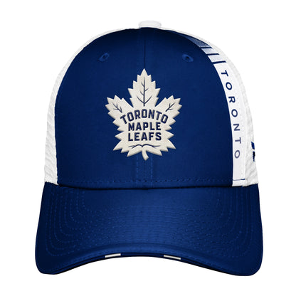 Youth Toronto Maple Leafs Fanatics Branded 2022 NHL Draft Authentic Pro On Stage Trucker Adjustable Hat - Pro League Sports Collectibles Inc.