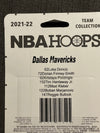 PANINI NBA Hoops 2021-22 Dallas Mavericks Team Set - Pro League Sports Collectibles Inc.