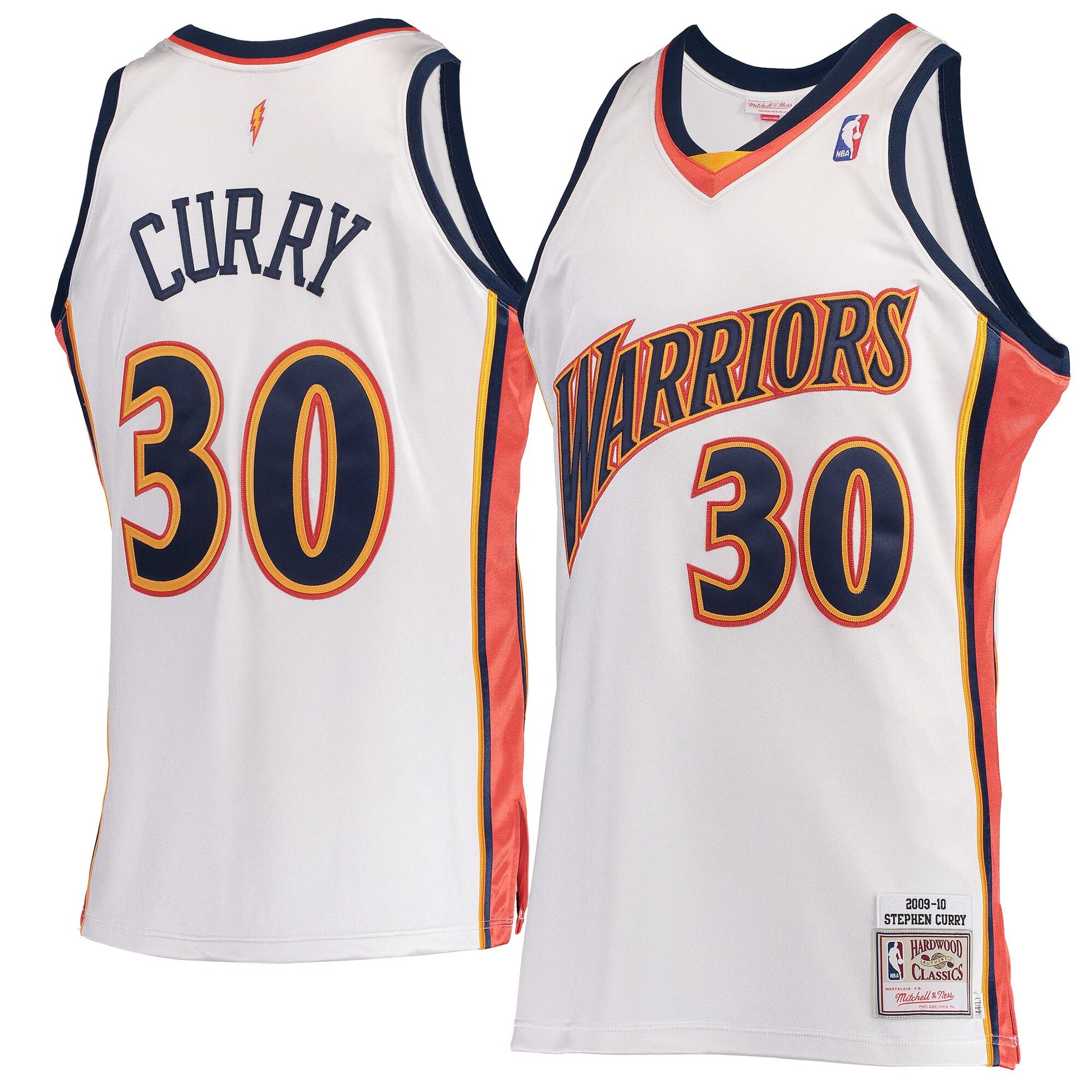 Stephen Curry Golden State Warriors Mitchell & Ness 2009-10 Hardwood Classic Swingman Jersey - White - Pro League Sports Collectibles Inc.