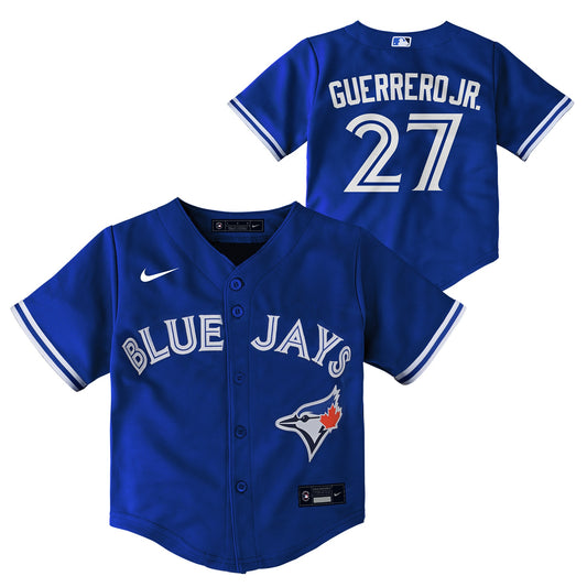 Child Toronto Blue Jays Guerrero Jr. #27 Nike Royal Blue Replica Team Jersey - Pro League Sports Collectibles Inc.