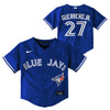 Child Toronto Blue Jays Guerrero Jr. #27 Nike Royal Blue Replica Team Jersey - Pro League Sports Collectibles Inc.