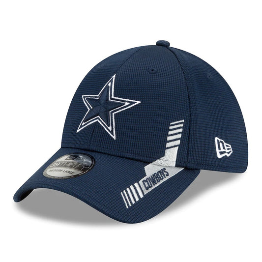 Dallas Cowboys 2021 New Era NFL Sideline Home Navy 39THIRTY Flex Hat - Pro League Sports Collectibles Inc.