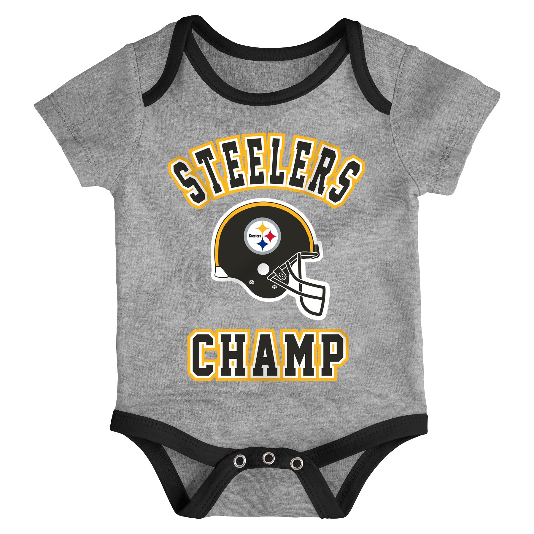 Toddler Gray/Black Pittsburgh Steelers Three-Piece Set