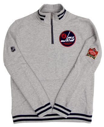 Winnipeg Jets Fanatics Heritage Classic Throwback Quarter Zip - Pro League Sports Collectibles Inc.