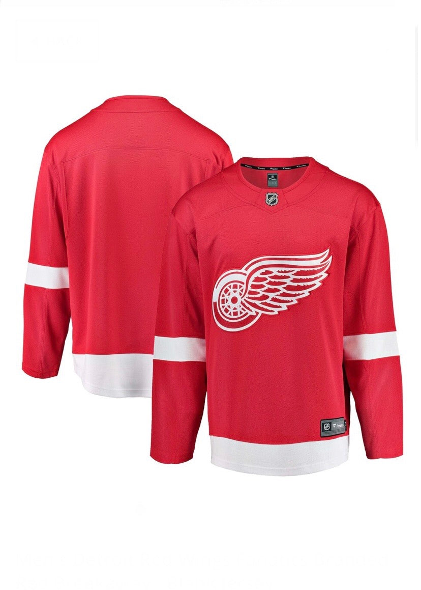 Detroit Redwings Fanatics Home Break Away Replica Jersey - Pro League Sports Collectibles Inc.