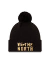 Toronto Raptors We The North New Era Black and Gold City Series 20 Pom Knit Toque - Pro League Sports Collectibles Inc.