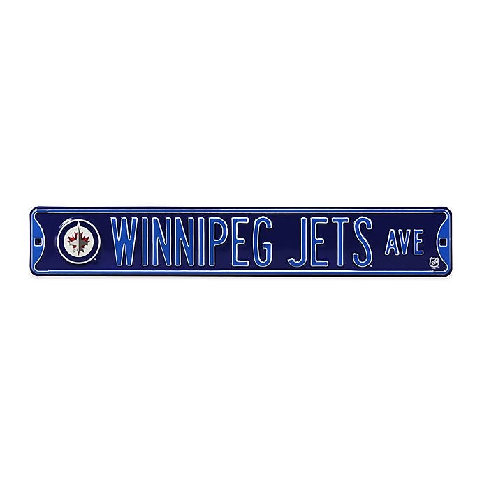 Winnipeg Jets Ave Bulletin Man Cave Sign - Pro League Sports Collectibles Inc.