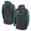 Philadelphia Eagles Nike Heathered Charcoal/Midnight Green Surrey Legacy Pullover Hoodie - Pro League Sports Collectibles Inc.