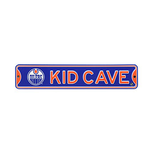 Edmonton Oilers Bulletin Kids Cave Sign - Pro League Sports Collectibles Inc.