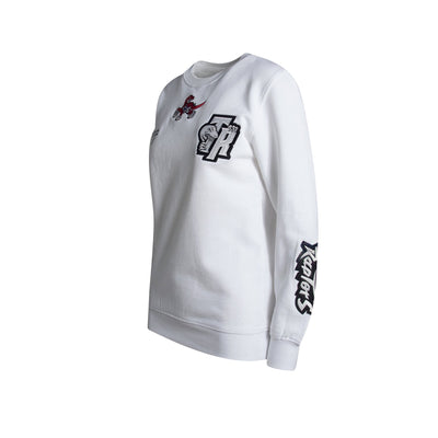 Women's Toronto Raptors Mitchell & Ness White Hardwood Classic Since "95 Crew Sweater - Pro League Sports Collectibles Inc.