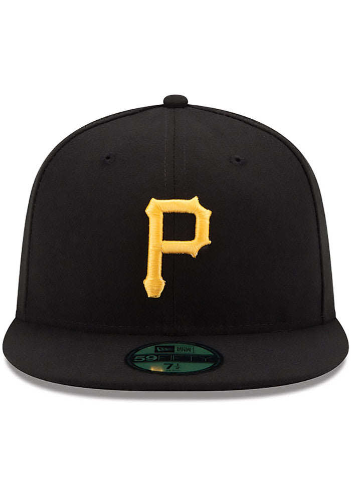 Pittsburgh Pirates Authentic Collection On-Field Black Game 59FIFTY Fitted Hat - Pro League Sports Collectibles Inc.