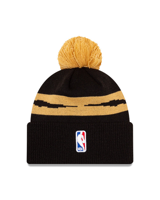 Toronto Raptors New Era Black and Gold City Series 20 Pom Knit