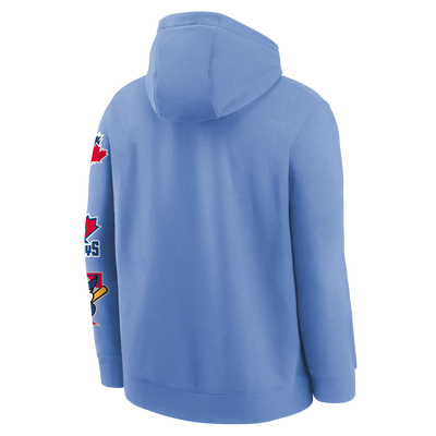 Youth Toronto Blue Jays Nike Full Zip Rewind Lefty Hoodie - Baby Blue - Pro League Sports Collectibles Inc.