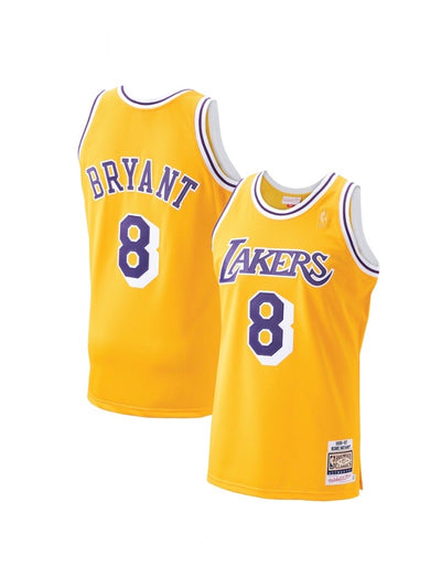 Kobe Bryant Gold Los Angeles Lakers 1996-97 Hardwood Classics Mitchell & Ness- Authentic Jersey - Pro League Sports Collectibles Inc.