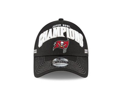 Tampa Bay Buccaneers New Era Black Super Bowl LV Champions - Locker Room 9FORTY Snapback Adjustable Hat - Pro League Sports Collectibles Inc.